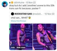 @linhuine: okay but do i add another scene to this 55k trans san fic because. packer ?